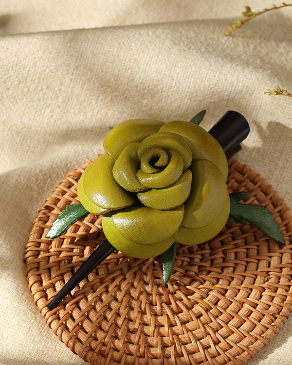 Blooming Rose Hair Clip - Handmade